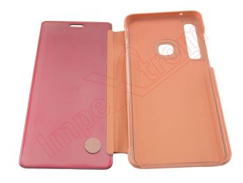 Rose gold mirror Clear View Cover for Samsung Galaxy A9 (2018), A920F, in blister